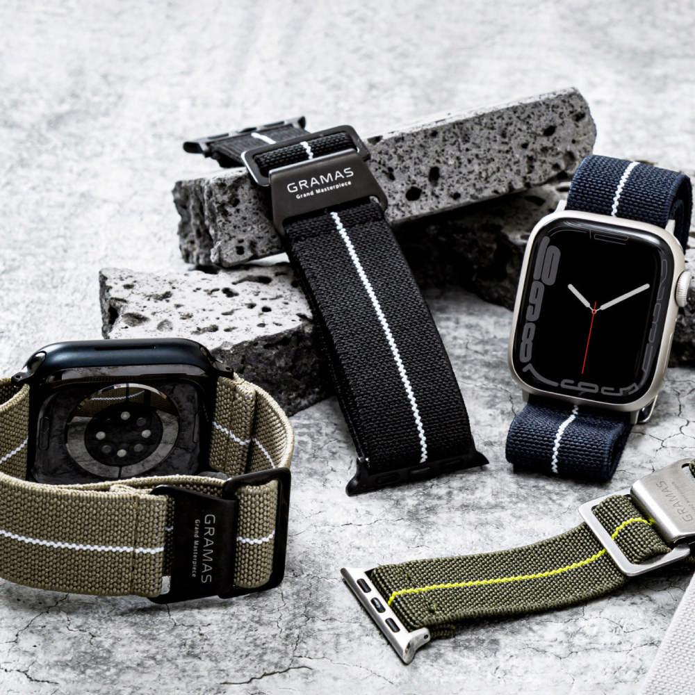 Gramas Apple Watch 42/44/45/49mm 法國海軍帆布錶帶