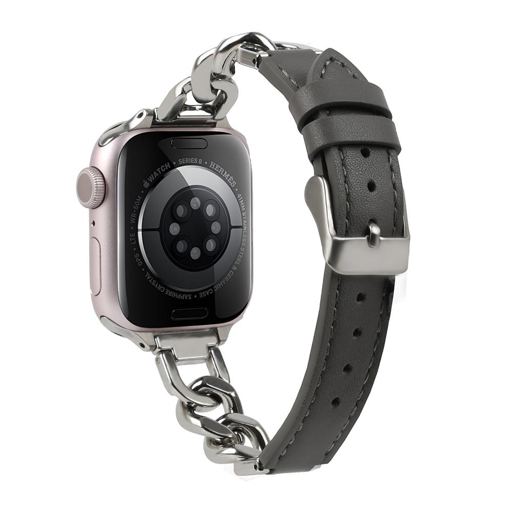 Gramas Apple Watch 38/40/41/42mm 仕女金屬鏈皮革錶帶