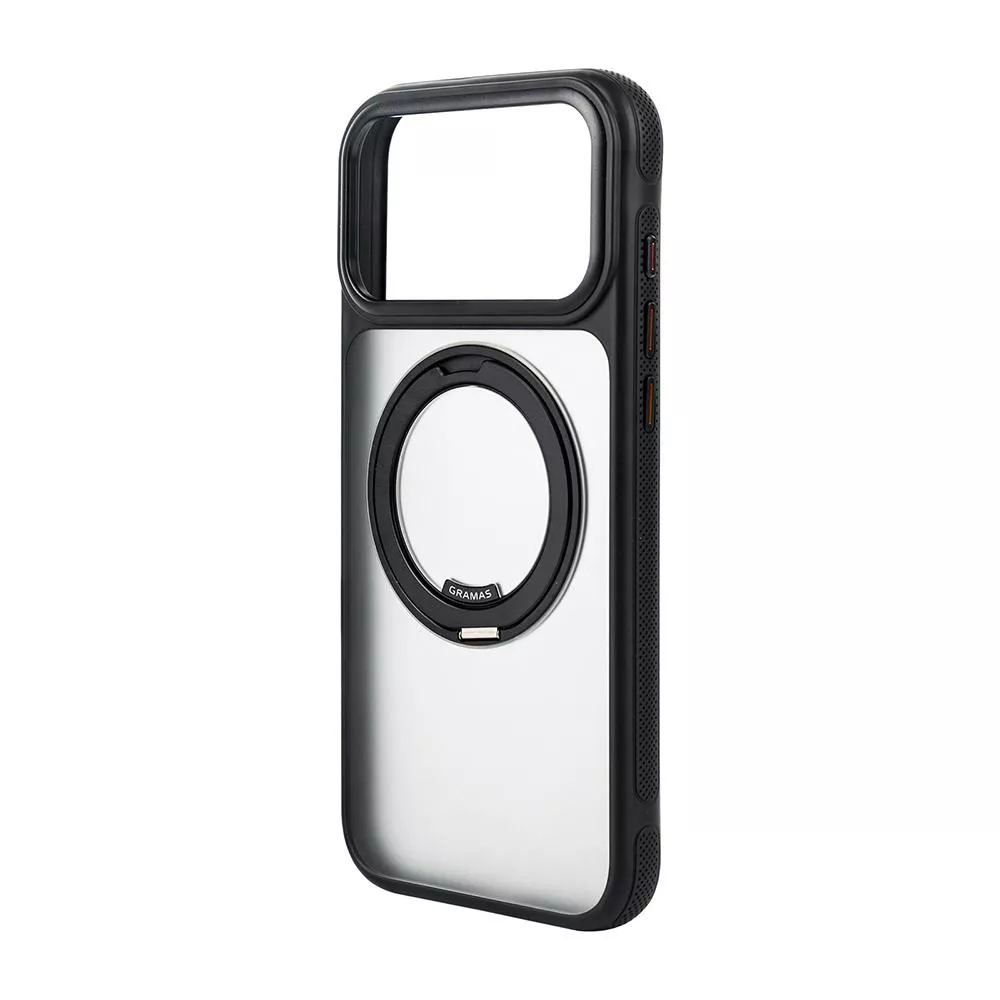 【Gramas】iPhone 17 Pro Max 6.9吋 Mag-O 360旋轉支架磁吸殼(黑)