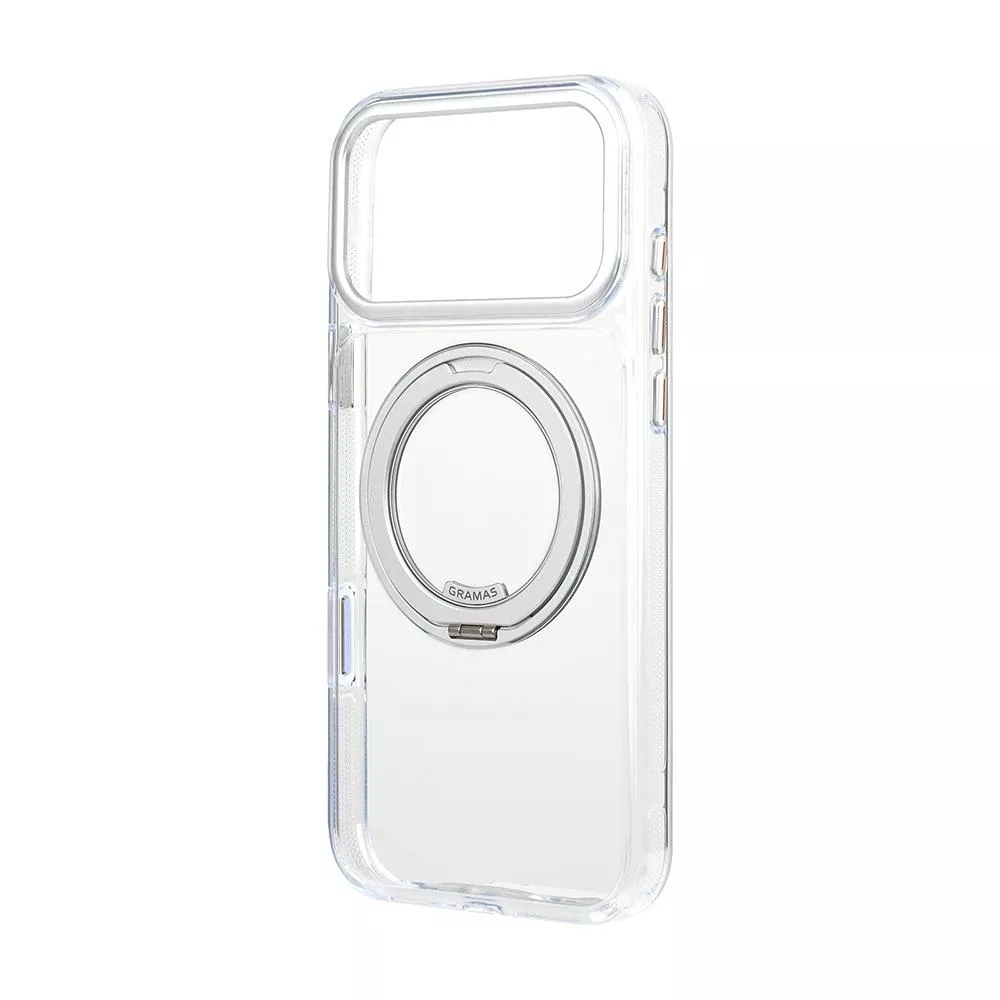 【Gramas】iPhone 17 Pro Max 6.9吋 Mag-O 360旋轉支架磁吸殼 (透)