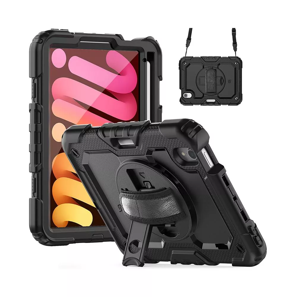 Gramas iPad mini A17 Pro / 第6代 8.3吋 Zero-Limit 零界線全方位平板防摔殼-黑