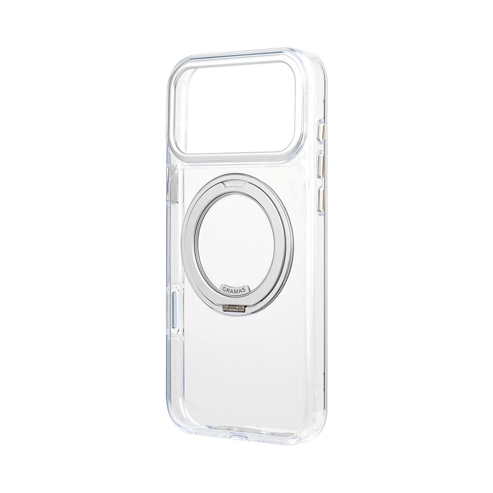 Gramas iPhone 18 Pro 6.3吋 Mag-O 360度旋轉支架磁吸保護殼 (透明)