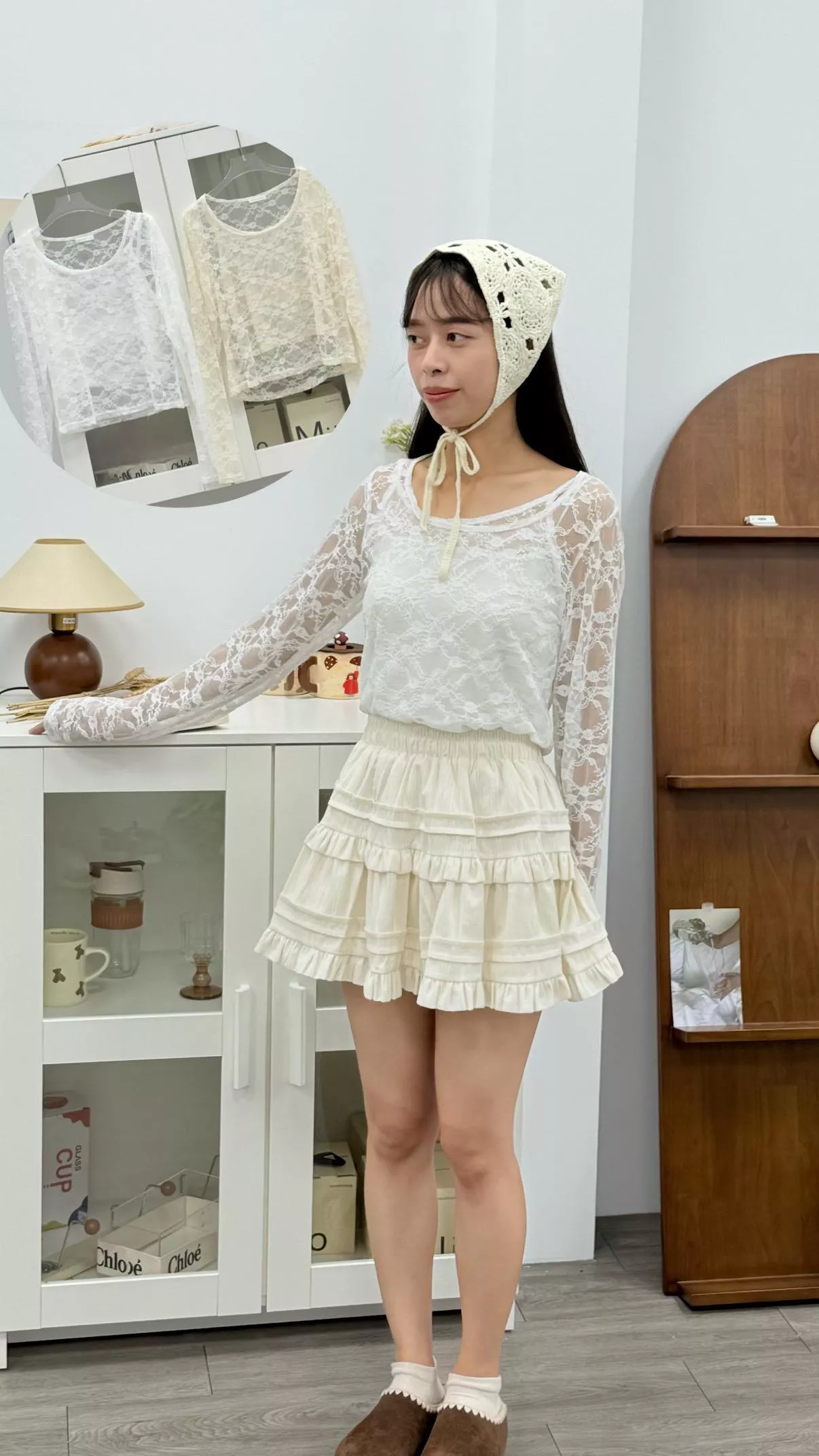 欲情故縱蕾絲上衣附贈小背心 2color