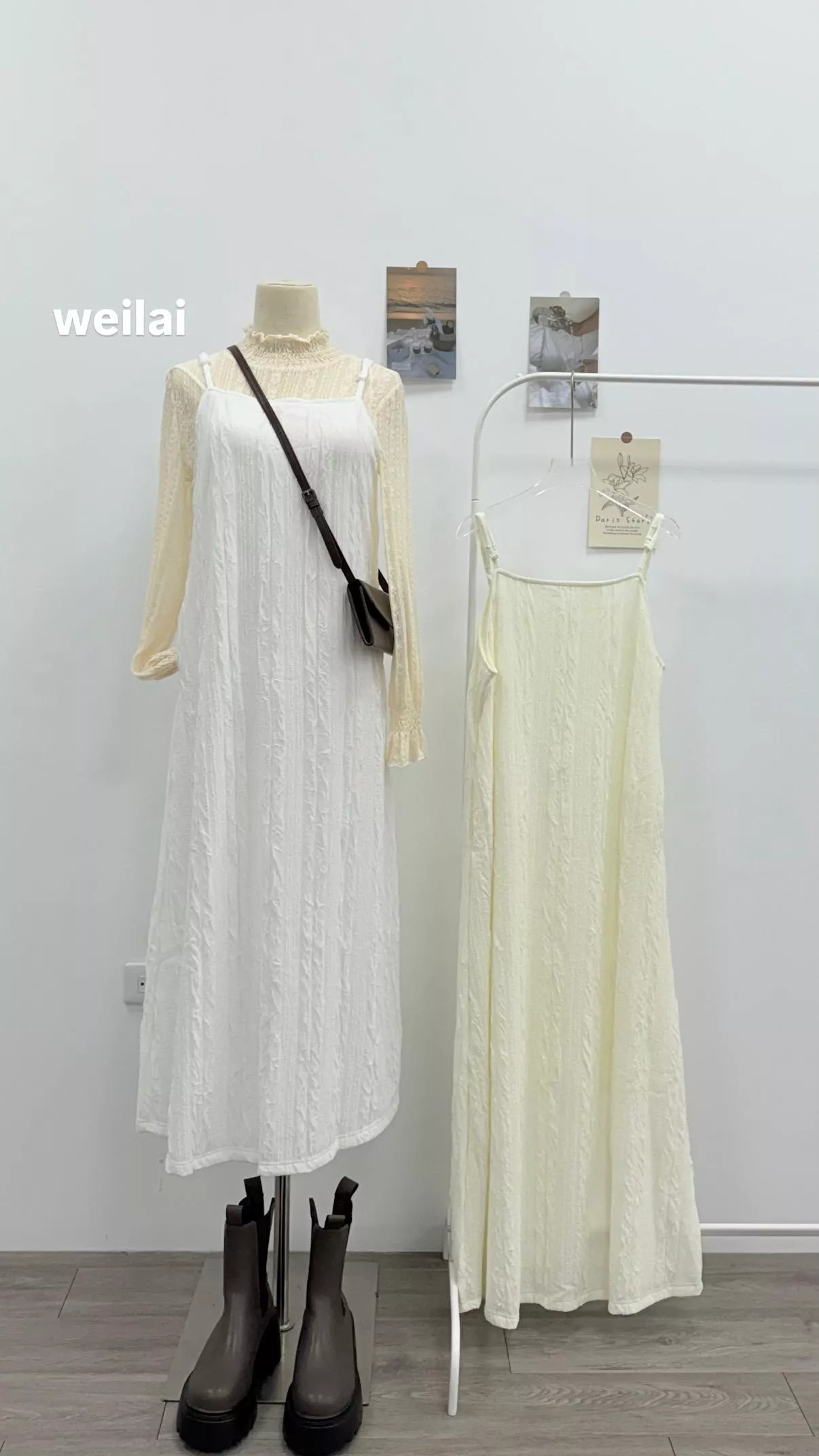 極柔軟布料口袋洋裝 （可調長度）3color