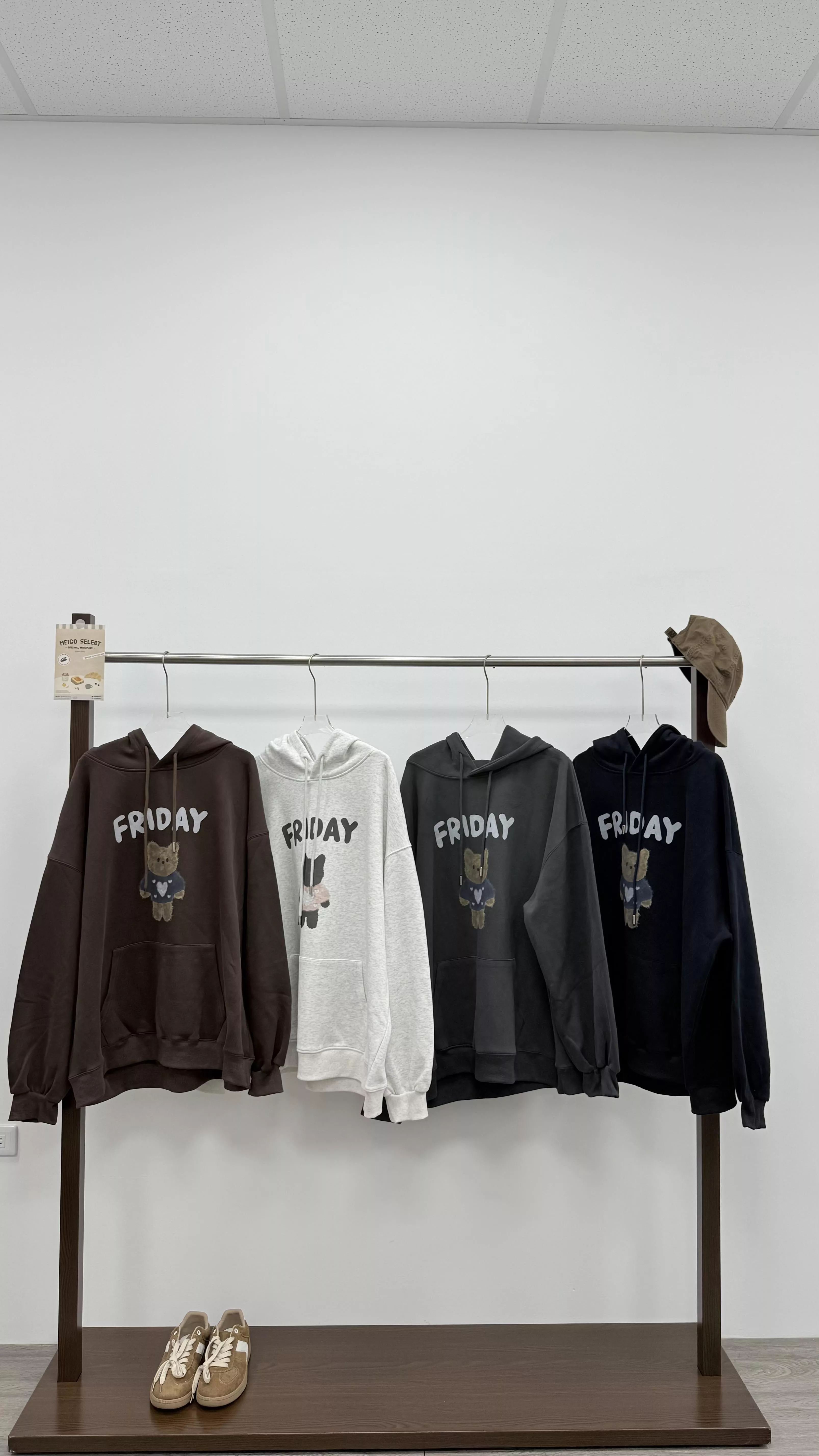 卡通🐻 帽T 4color