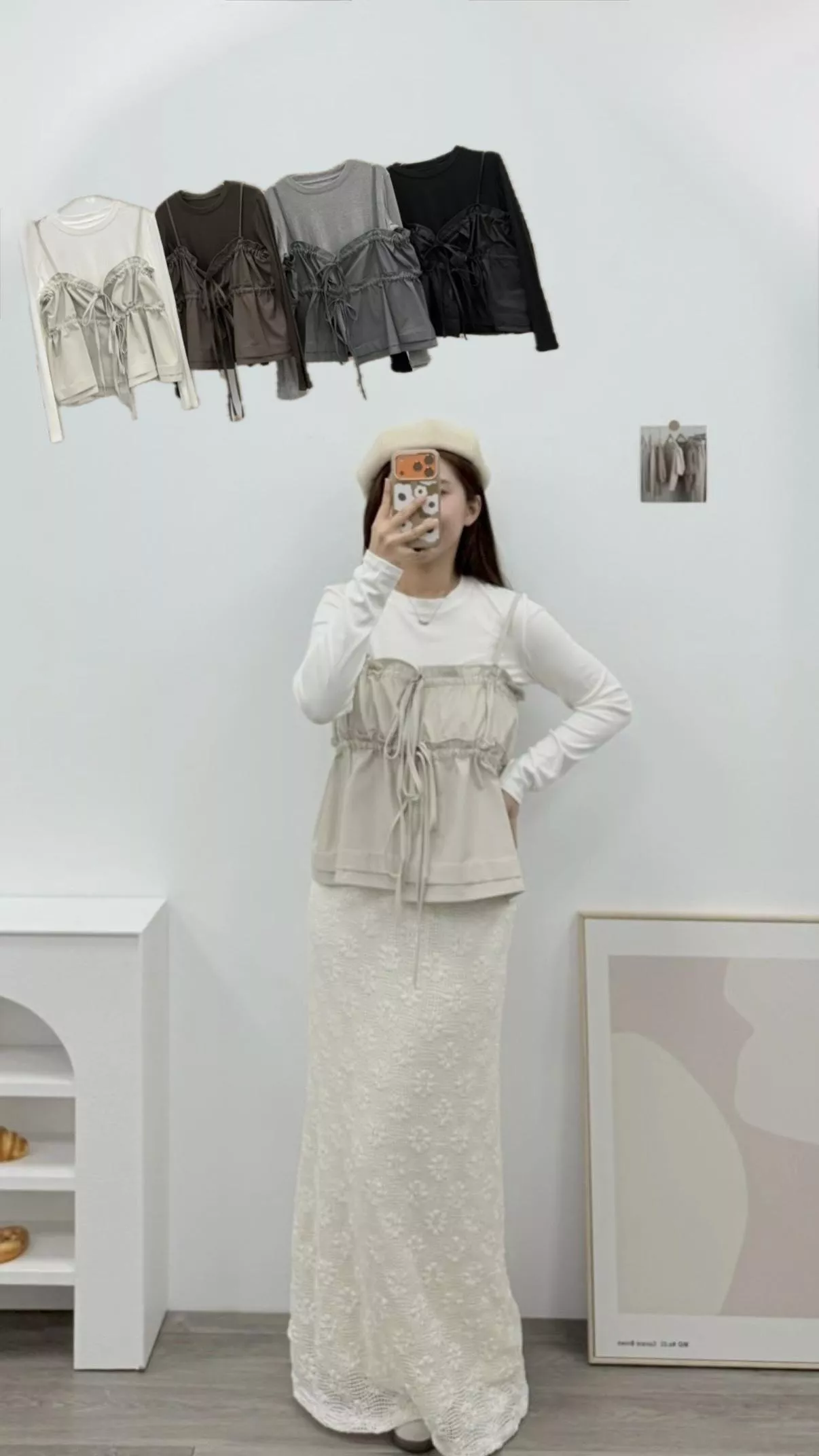 皮革背心＋內搭兩件套 4color