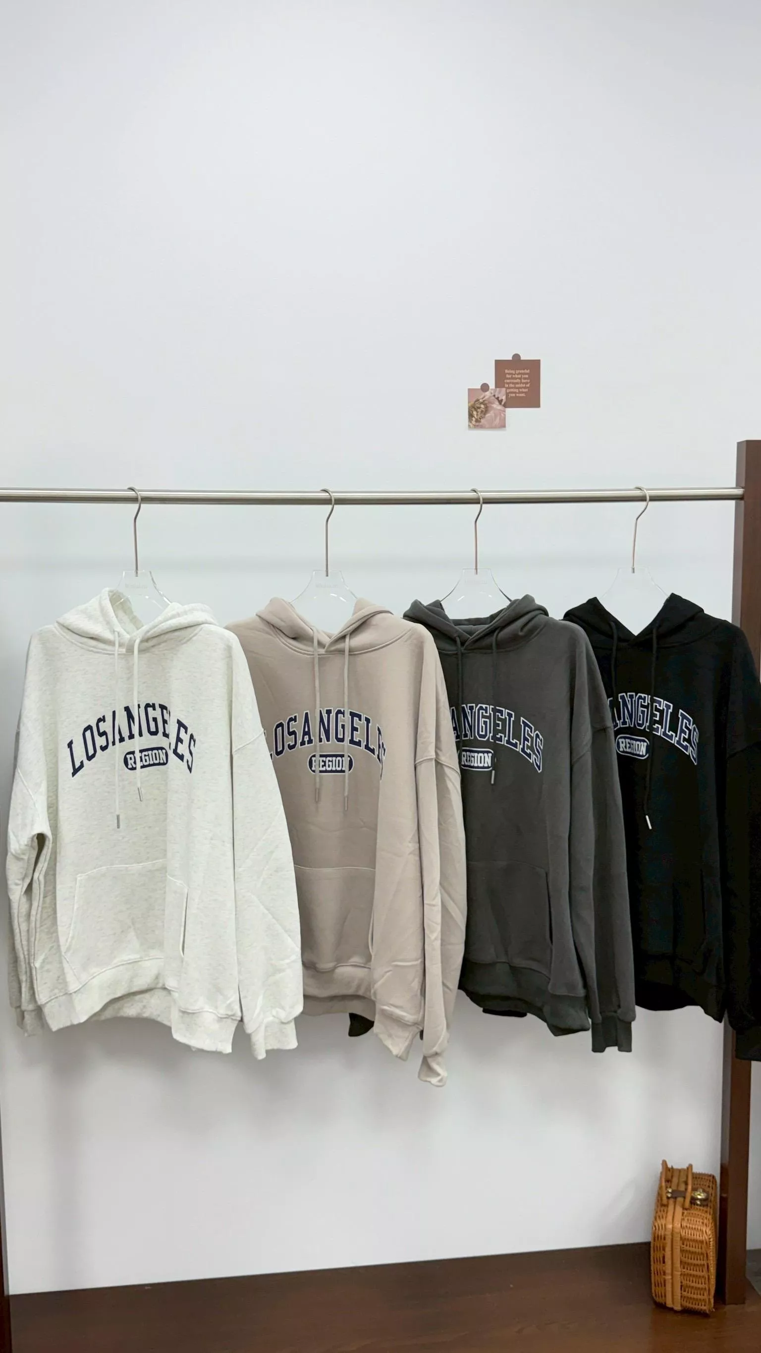 字母連帽大版型T 4color