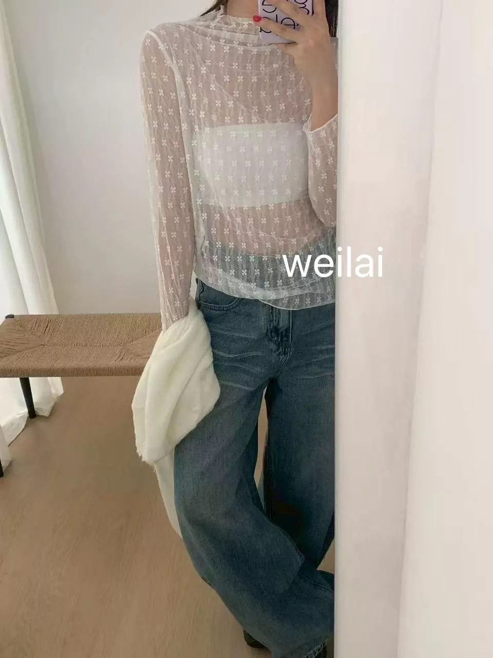 花花透紗柔軟內搭