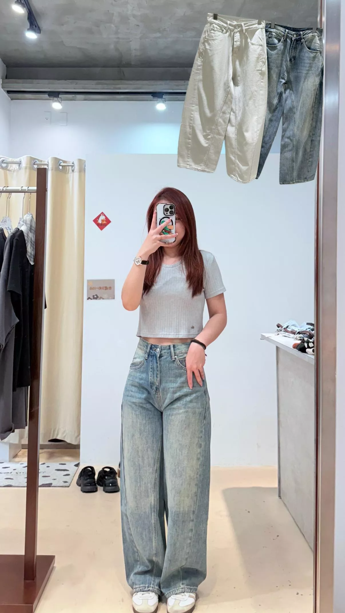 小隻女必備牛仔彎刀褲👖2color
