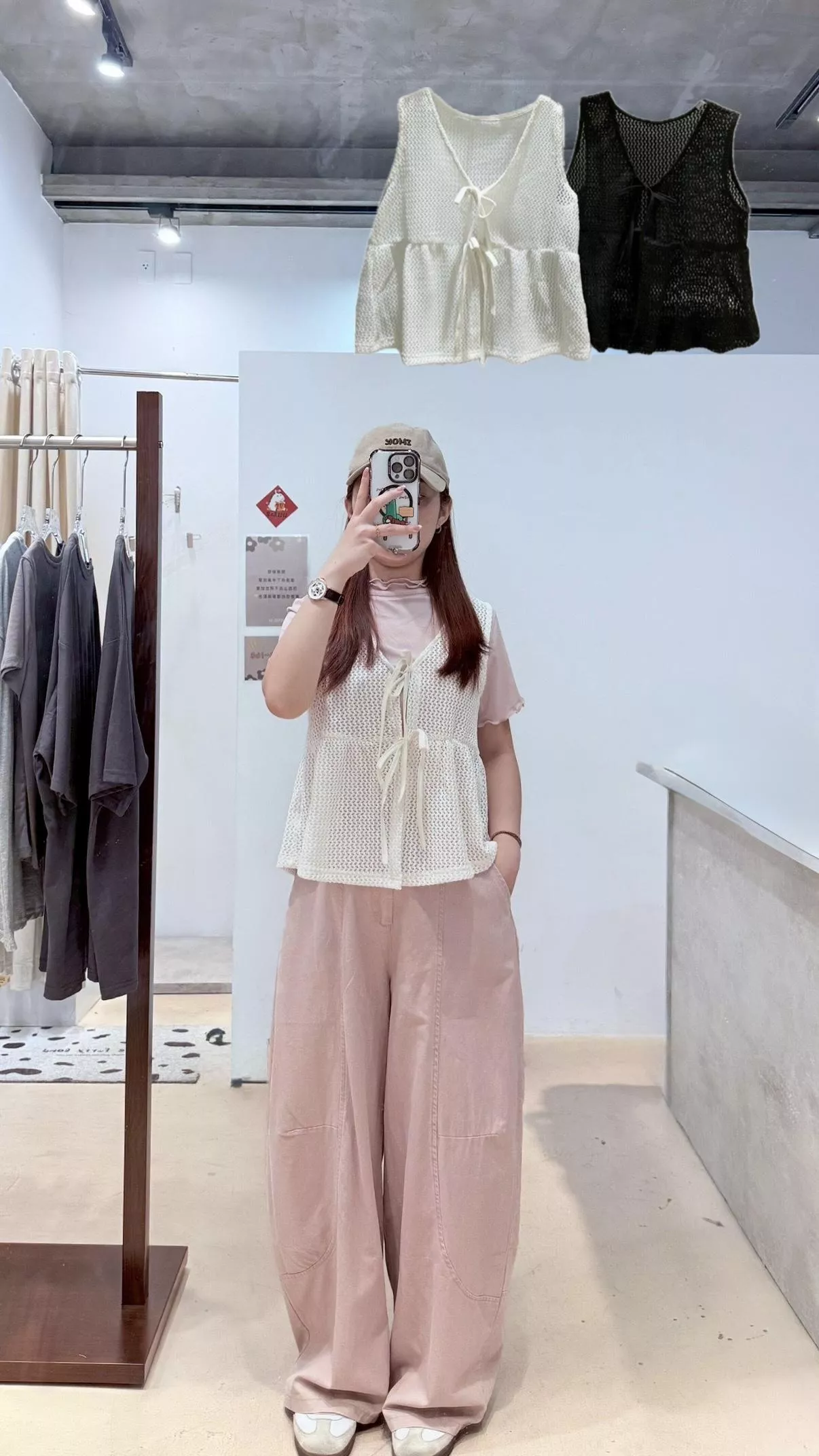 韓系鏤空綁帶背心 2color