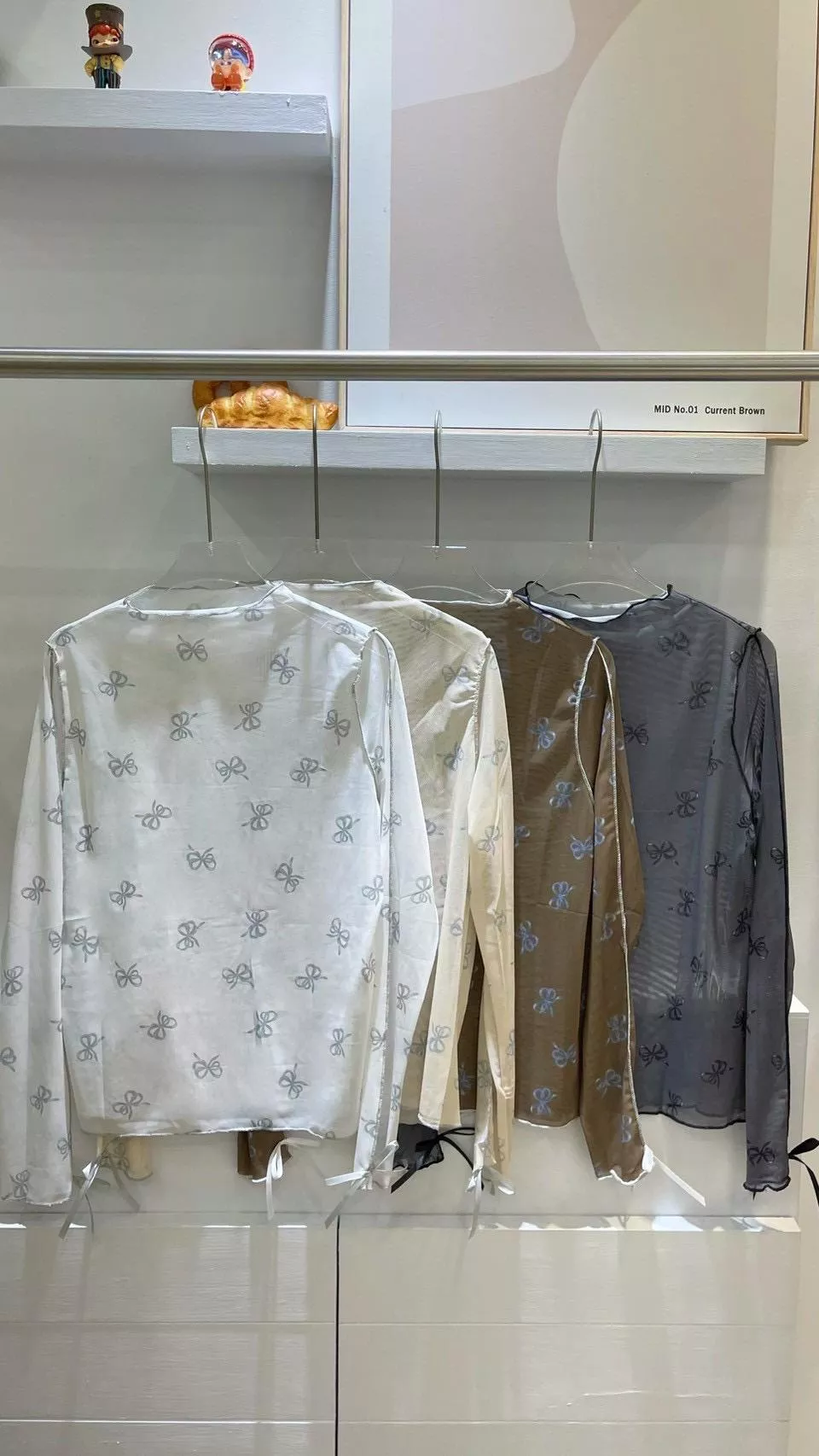 蝴蝶結長袖內搭 4color