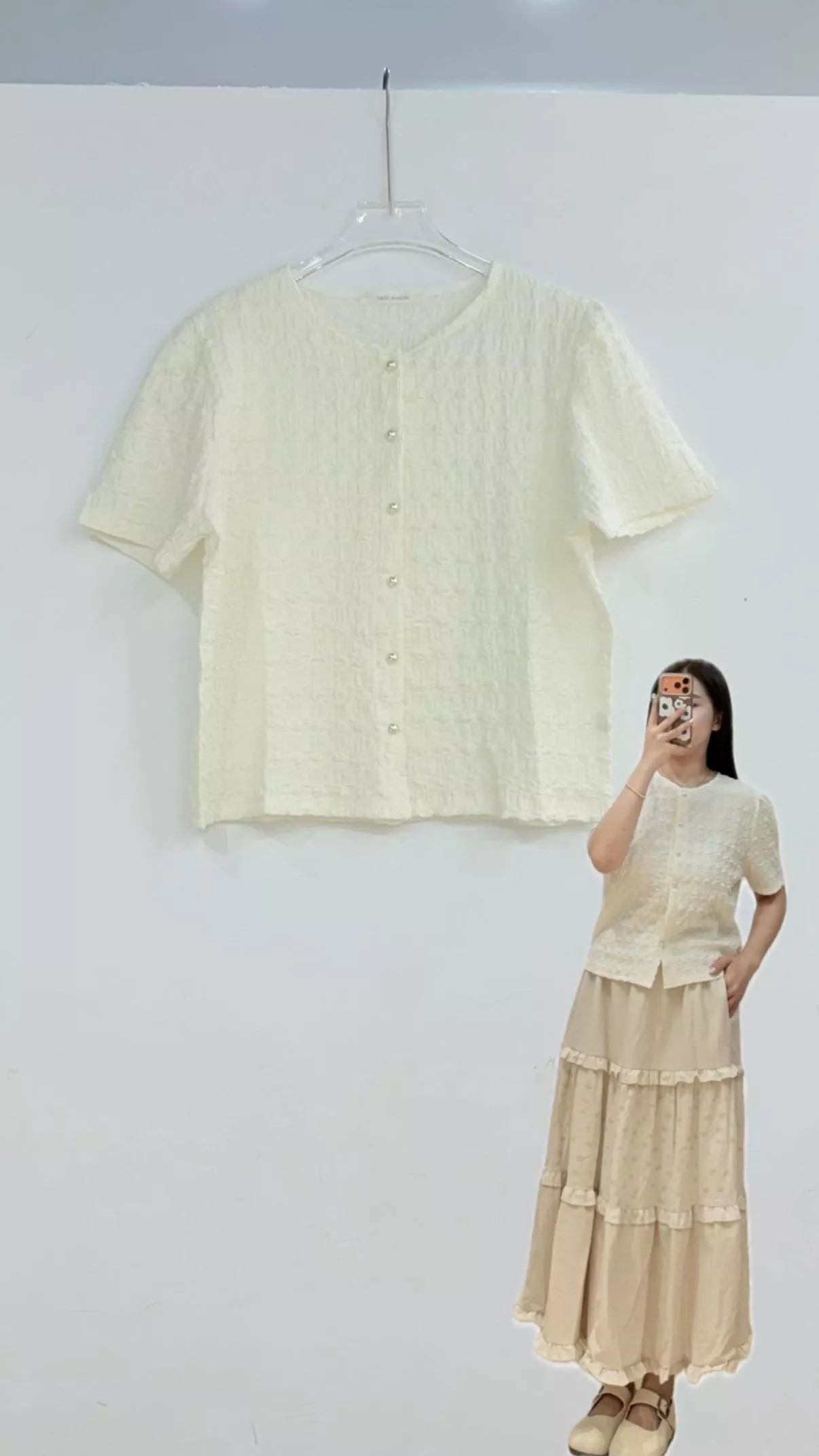 貴婦珍珠排釦衣