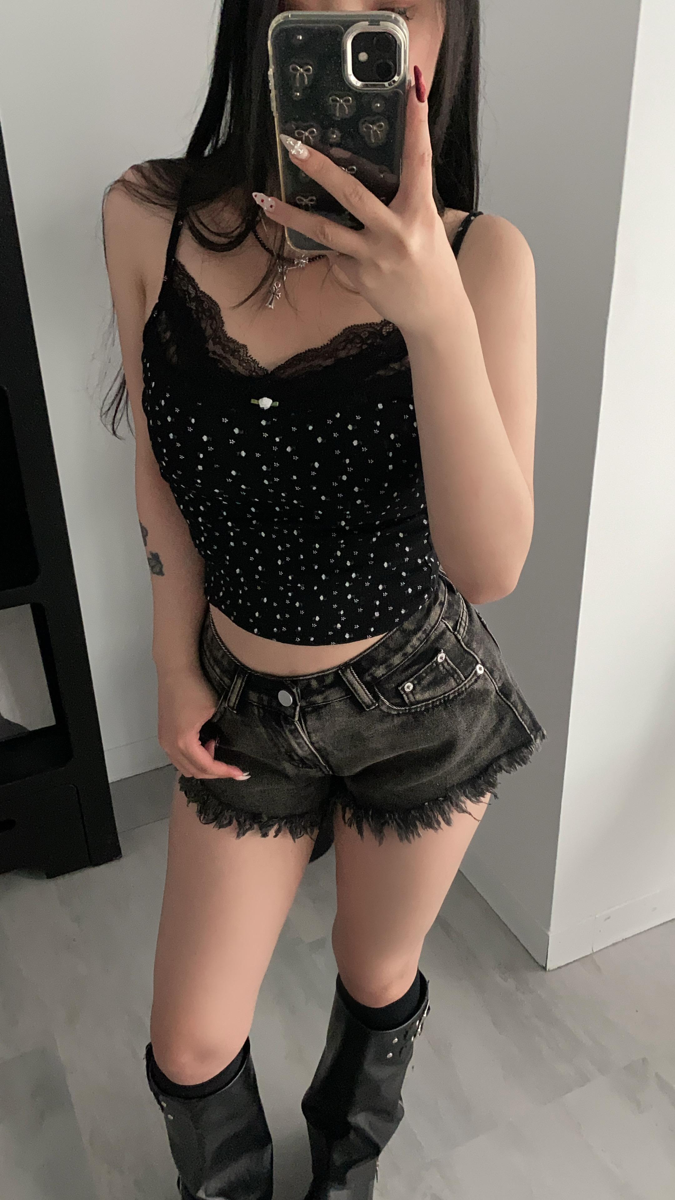 （現貨 售完不補）美式甜心 復古碎花蕾絲背心