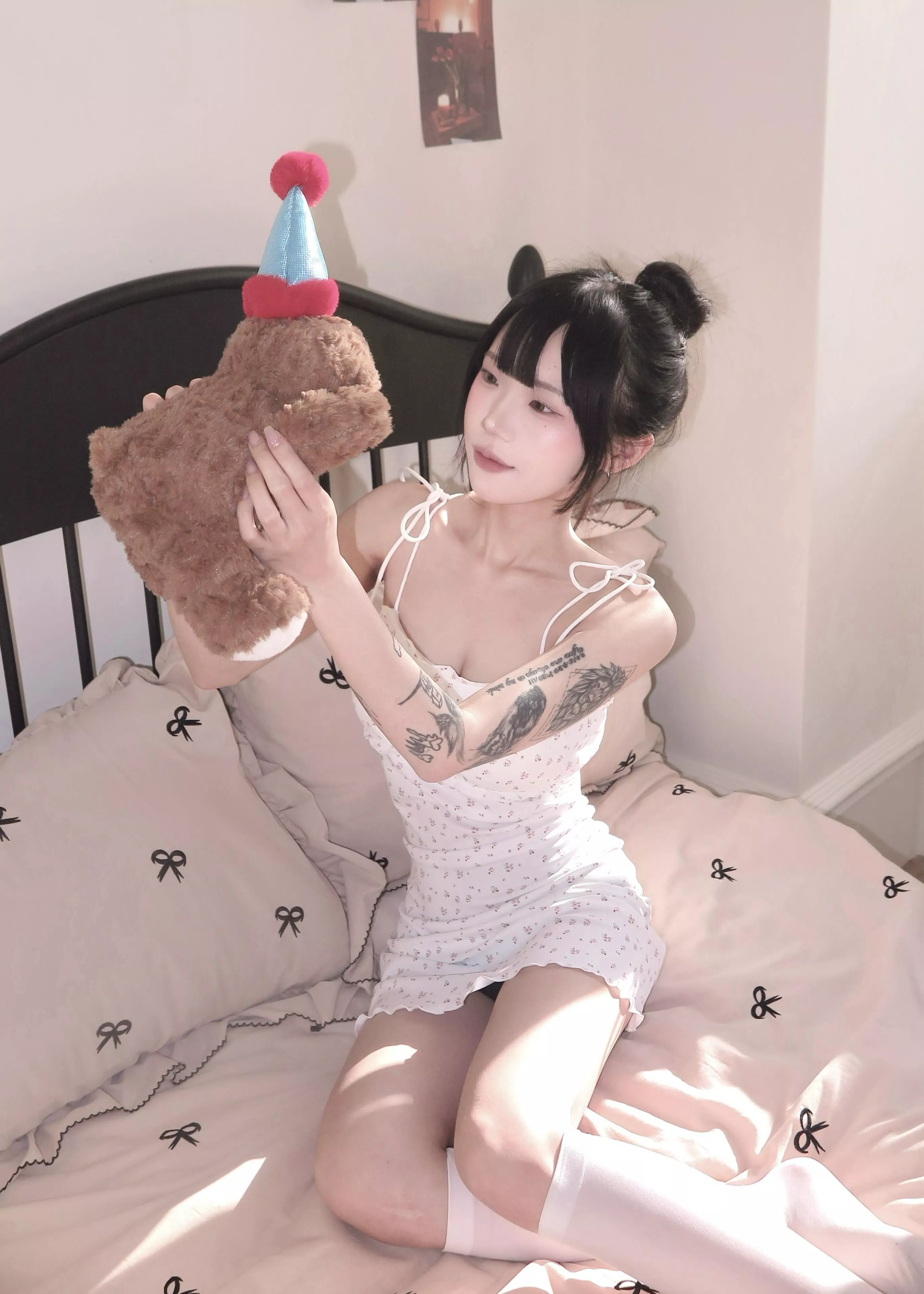 超推⭐️甜系公主🎀 碎花綁帶睡裙