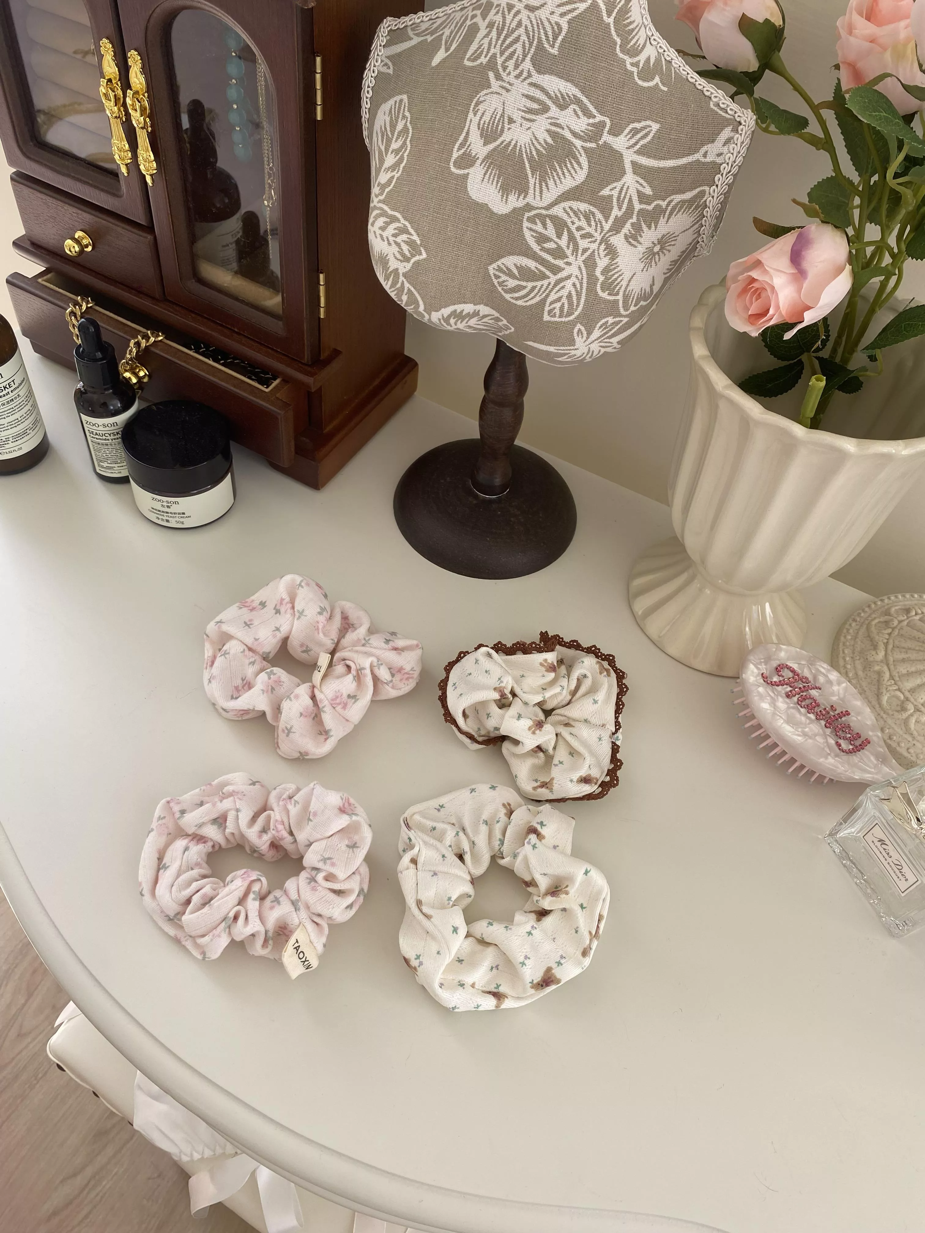 少女必備 浪漫碎花/小熊 髮圈💐