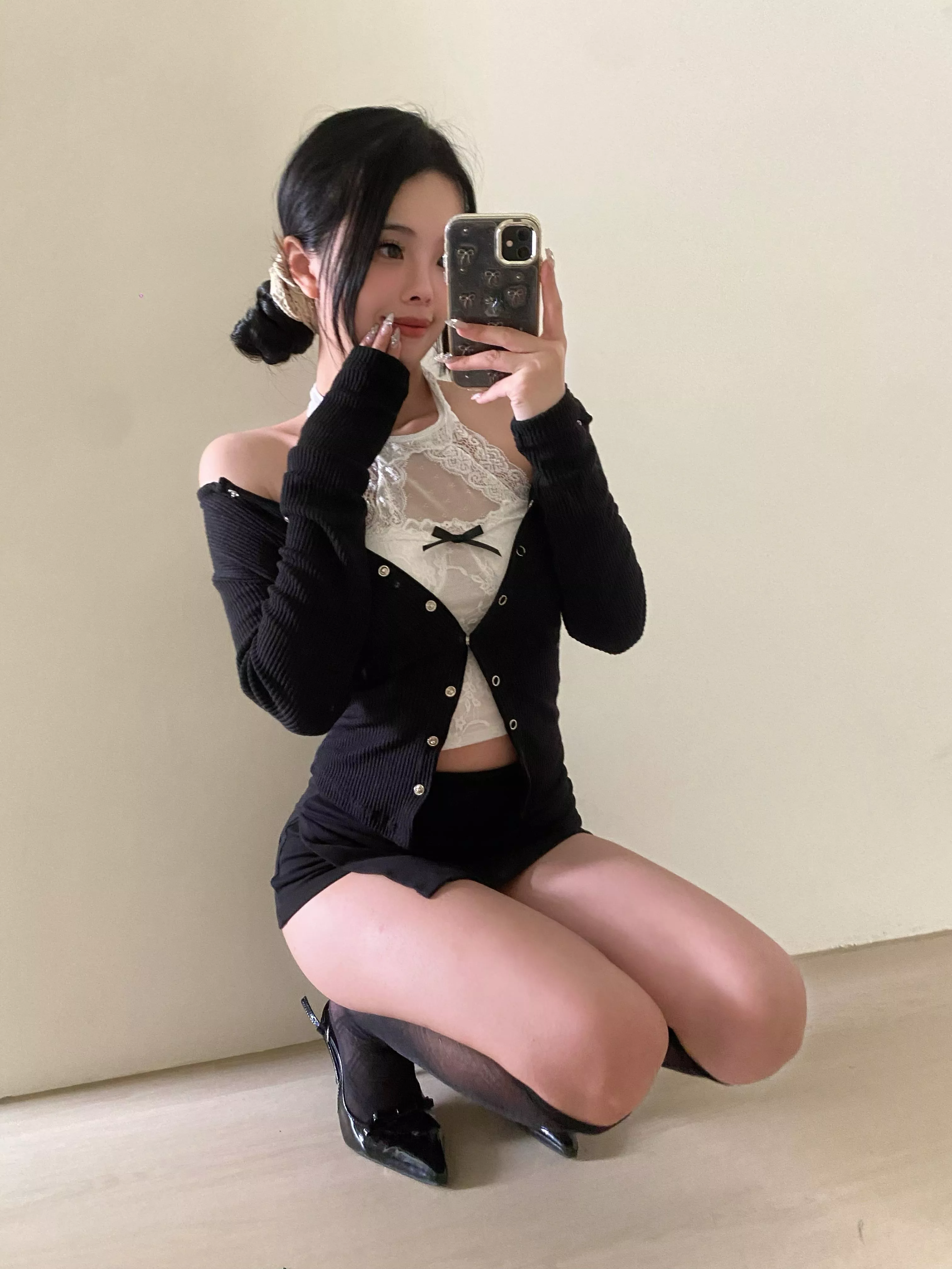 高級感微透法式背心（有胸墊）