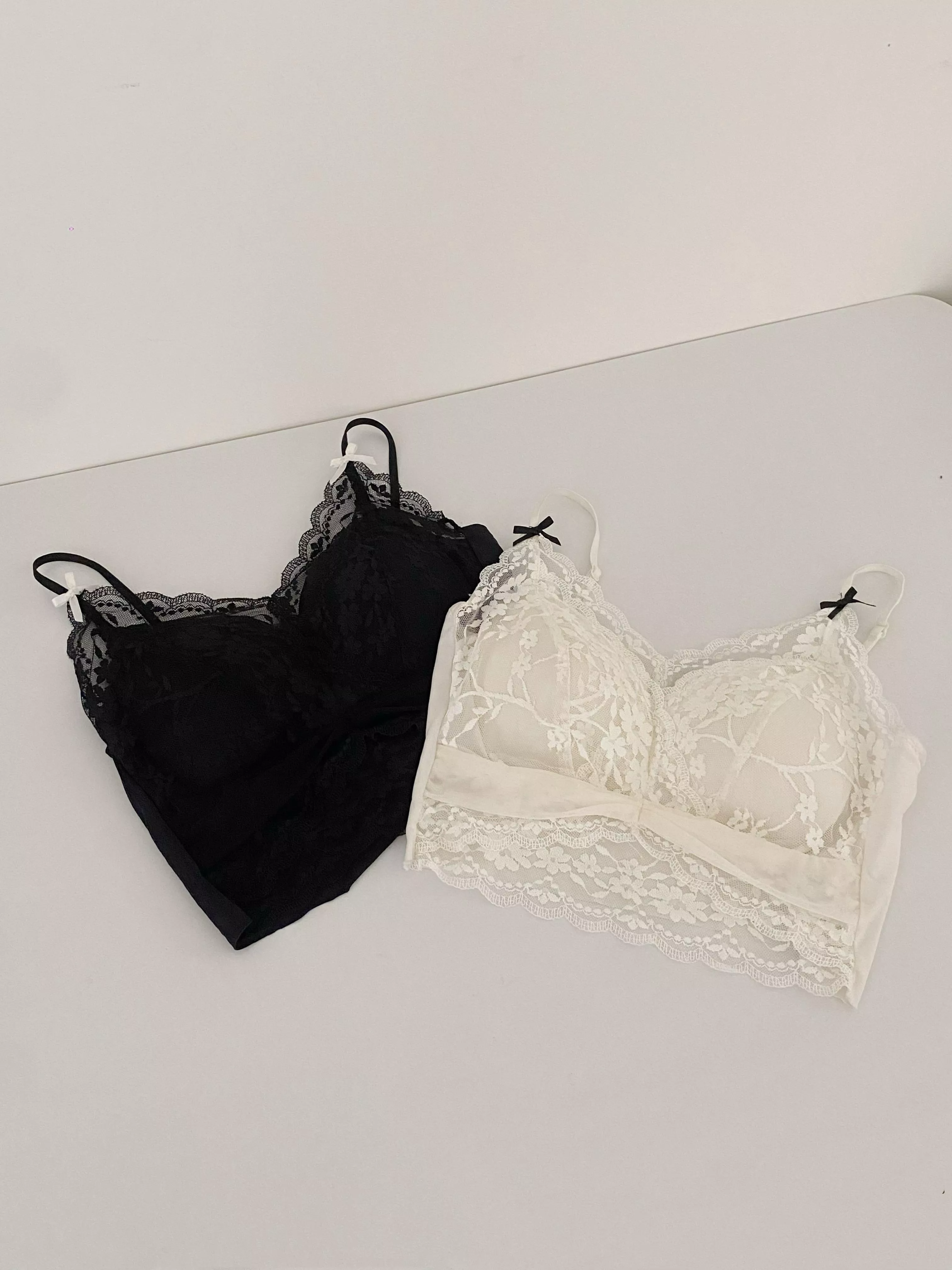 純欲蕾絲蝴蝶結胸墊背心（2colors）