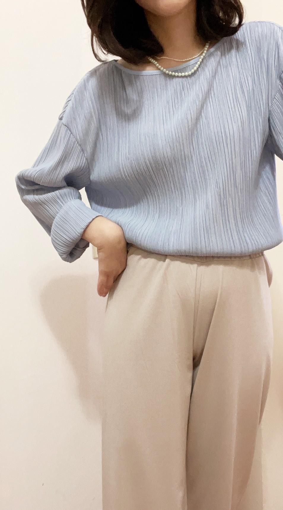 法式唯美細褶上衣