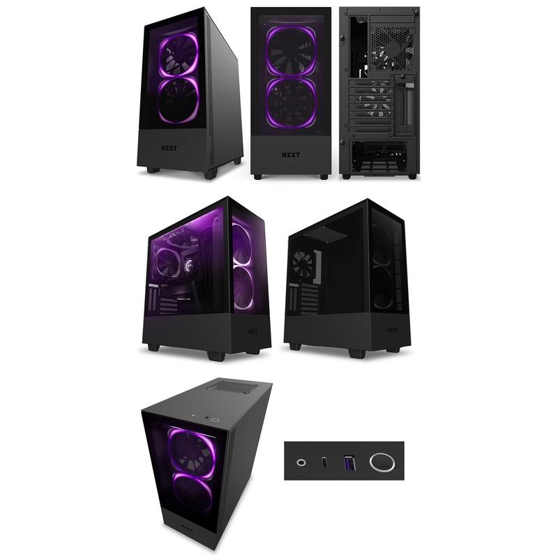 NZXT 美商恩傑 H510 Elite 電腦機殼 全黑 顯卡長36.8/U高16.5/玻璃透側/ATX