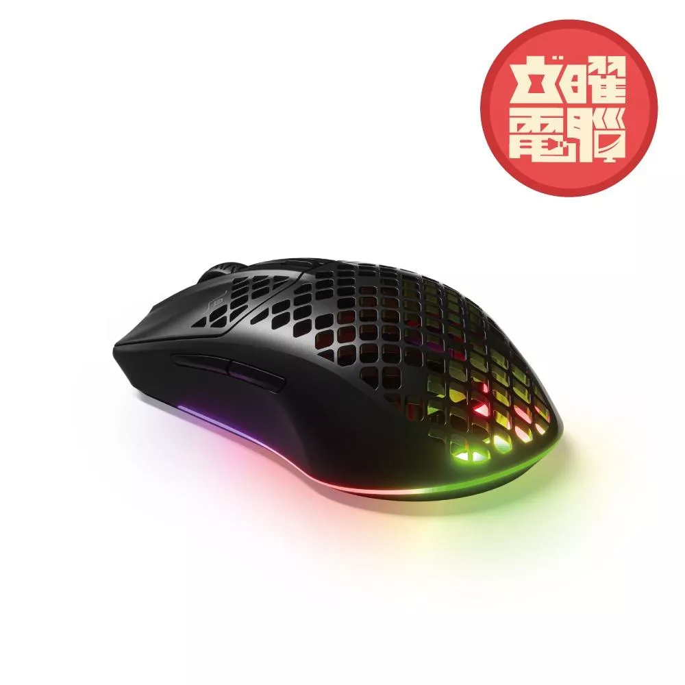 SteelSeries 賽睿 AEROX 3 Wireless RGB 無線電競滑鼠 黑/白