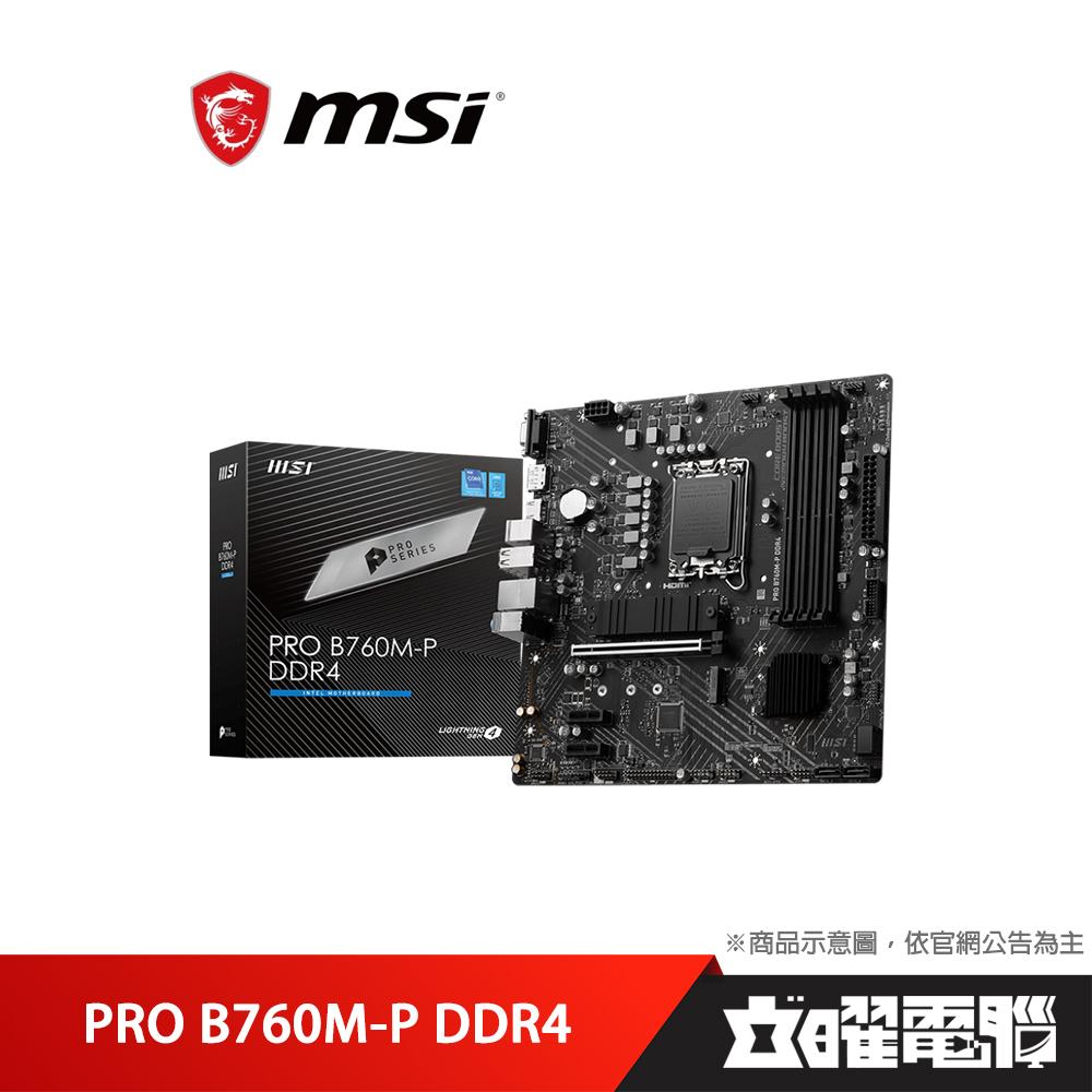 微星 PRO B760M-P DDR4 主機板