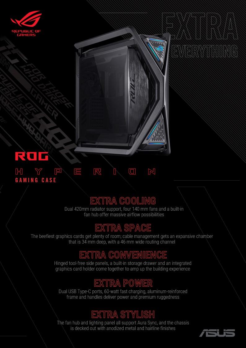 華碩 ROG HYPERION GR701 創世神 電競機殼 E-ATX/U高19/卡長46