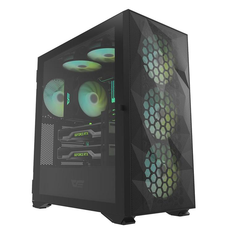 darkFlash大飛 DLX21 Mesh E-ATX 電腦機殼(預鎖4顆14公分A.RGB風扇)