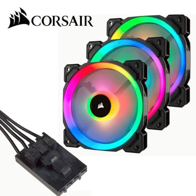 CORSAIR 海盜船 LL120 RGB LED 12公分風扇 白/黑 單風扇 三風扇