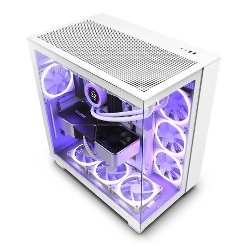 NZXT 美商恩傑 H9 Flow 黑/白 電腦機殼 ATX/卡長43.5/U高16.5/分艙設計