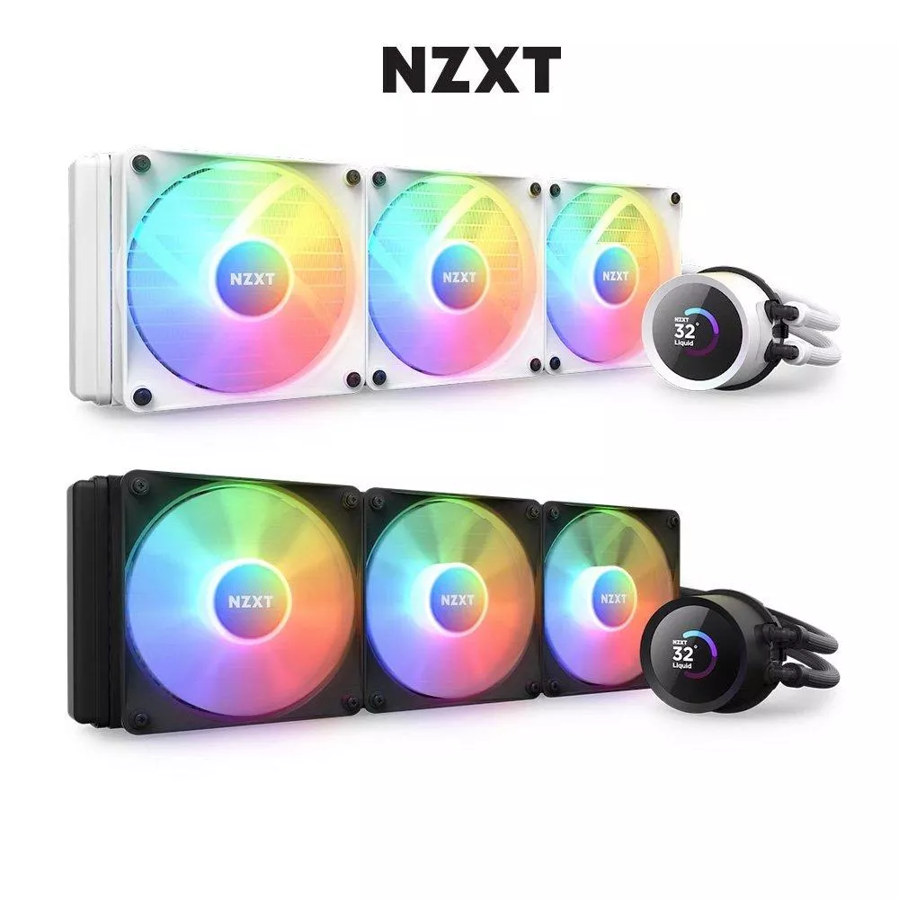 NZXT 美商恩傑 Kraken 360 RGB 黑/白 水冷散熱器/2色可選/1.54吋LCD冷頭/厚:5.3cm (小液晶 GIF JPG)