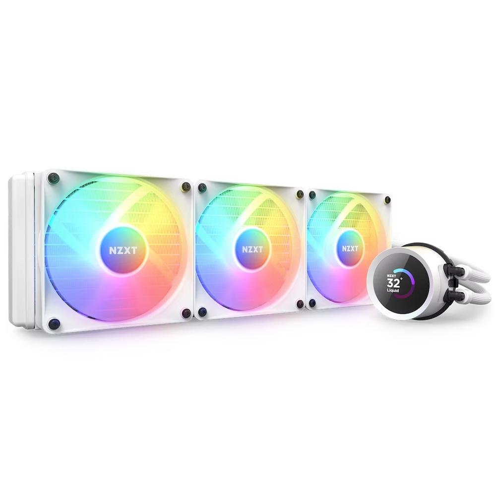 NZXT 美商恩傑 Kraken 360 RGB 黑/白 水冷散熱器/2色可選/1.54吋LCD冷頭/厚:5.3cm (小液晶 GIF JPG)