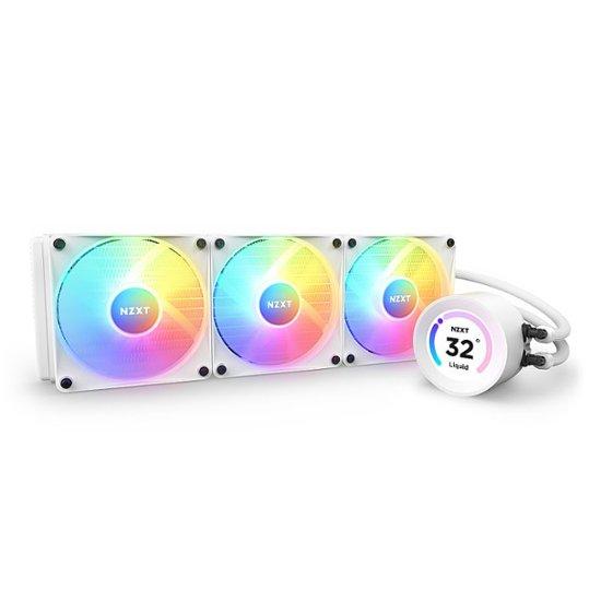 NZXT 美商恩傑 Kraken Elite 360 RGB 黑/白 水冷散熱器/2.36吋LCD冷頭/厚:5.3cm (8K大液晶 Spotify Youtube)