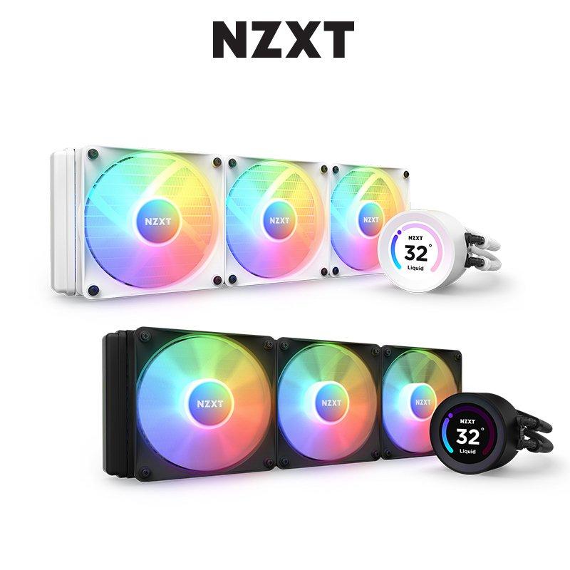 NZXT 美商恩傑 Kraken Elite 360 RGB 黑/白 水冷散熱器/2.36吋LCD冷頭/厚:5.3cm (8K大液晶 Spotify Youtube)