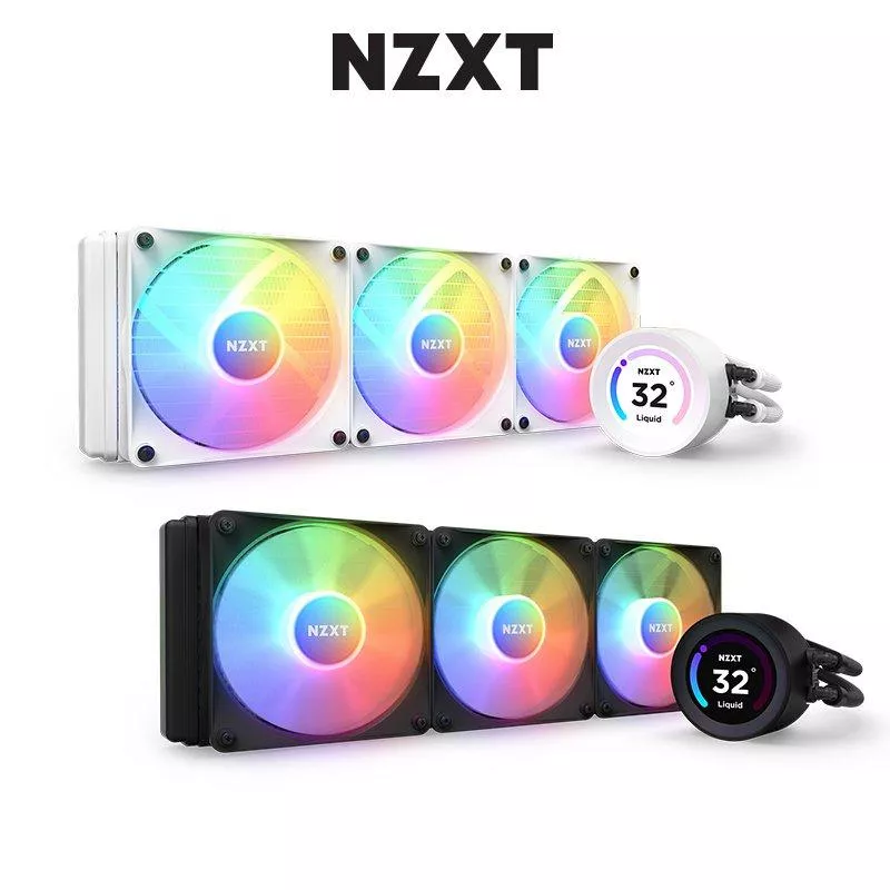 NZXT 美商恩傑 Kraken Elite 360 RGB 黑/白 水冷散熱器/2.36吋LCD冷頭/厚:5.3cm (8K大液晶 Spotify Youtube)