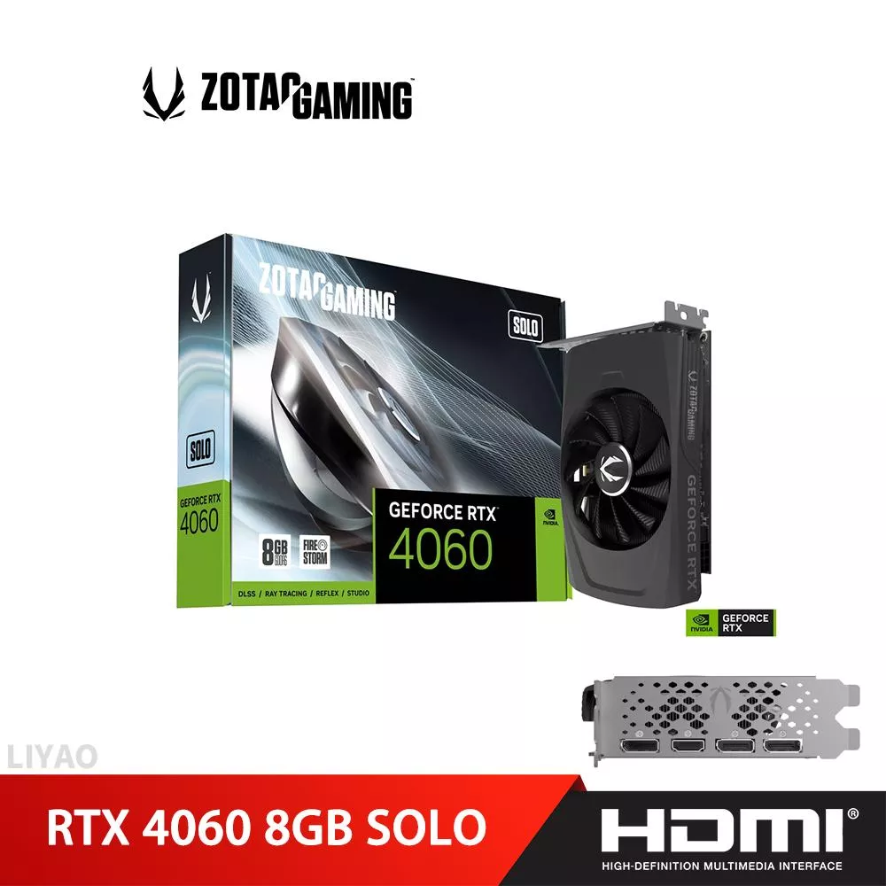 ZOTAC 索泰 GAMING GeForce RTX 4060 8GB SOLO 顯示卡 (ZT-D40600G-10L )