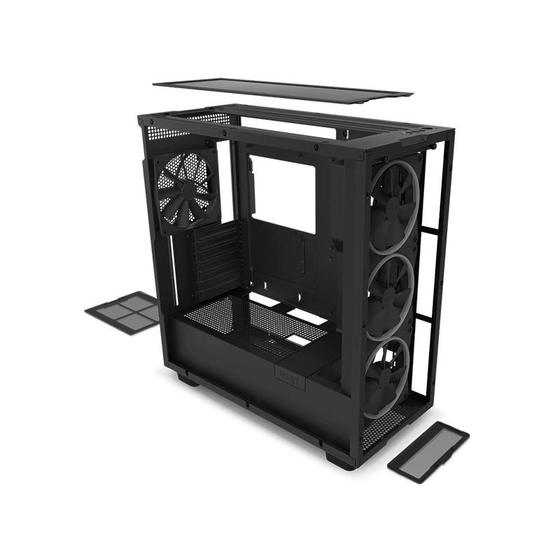 NZXT 美商恩傑 H7 Elite 2023 黑/白 電腦機殼 (內建核心扇x3/靜音扇x1/至多7風扇裝配)