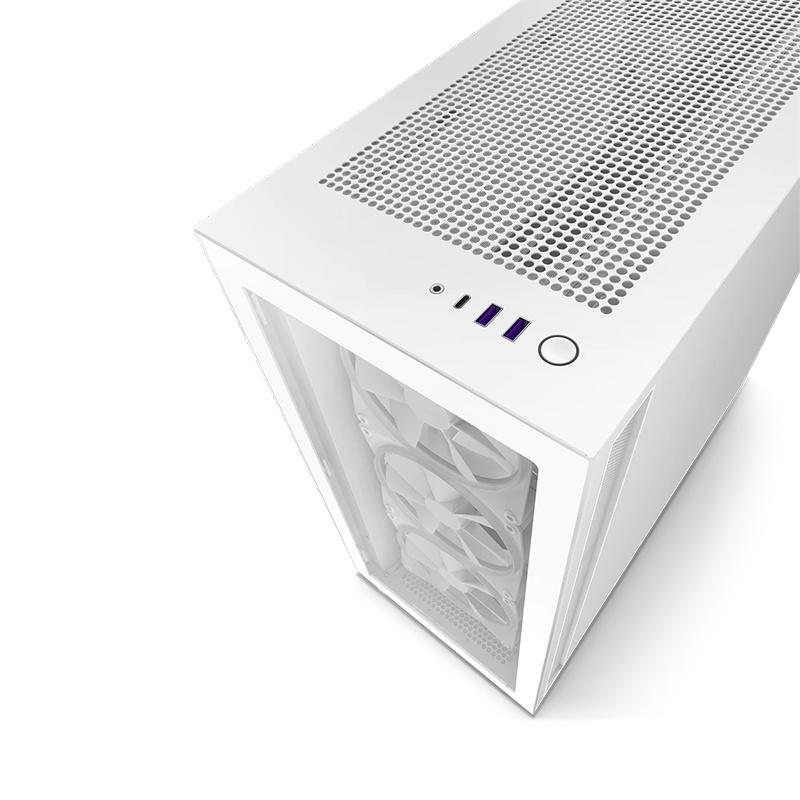 NZXT 美商恩傑 H7 Elite 2023 黑/白 電腦機殼 (內建核心扇x3/靜音扇x1/至多7風扇裝配)