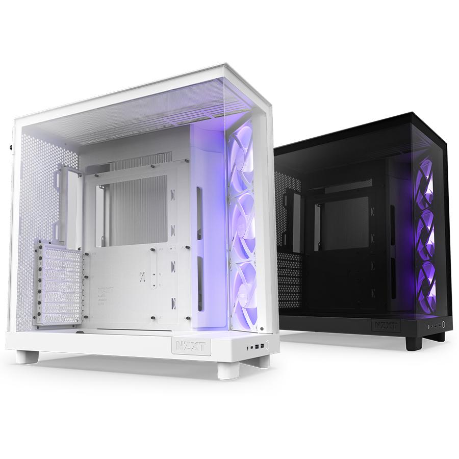 NZXT 美商恩傑 H6 Flow RGB 黑/白 電腦機殼 (內建核心扇x3/至多9風扇裝配)【送HP WS1PRO 長形喇叭】