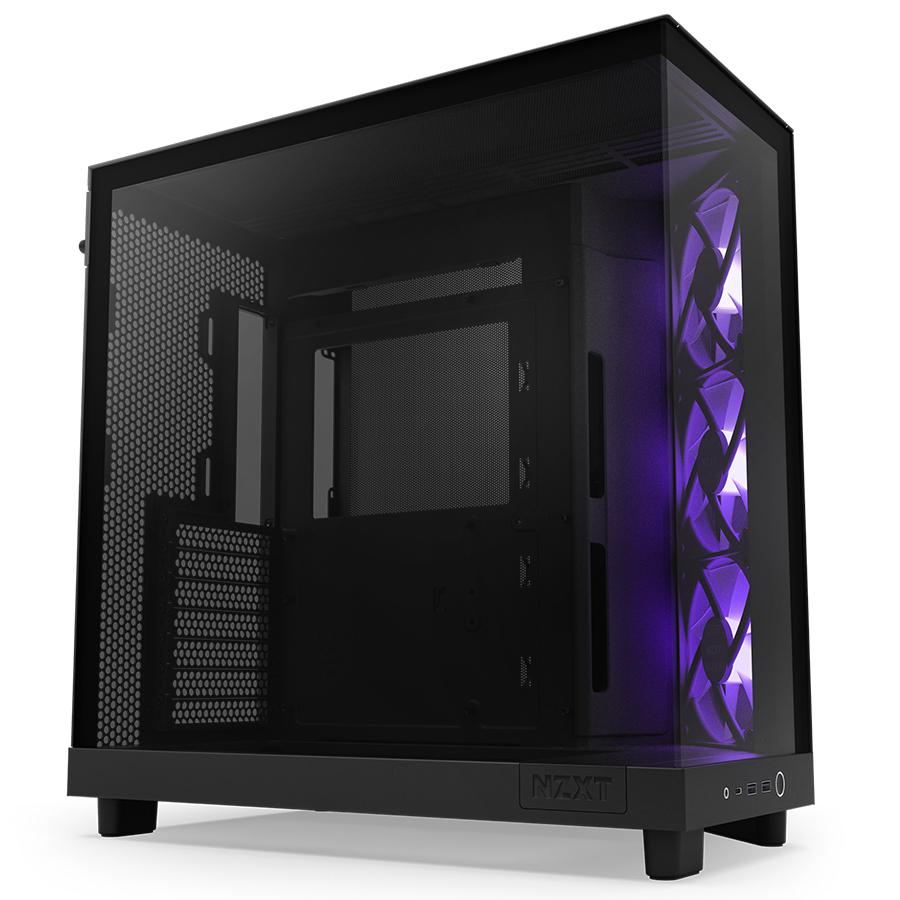 NZXT 美商恩傑 H6 Flow RGB 黑/白 電腦機殼 (內建核心扇x3/至多9風扇裝配)【送HP WS1PRO 長形喇叭】