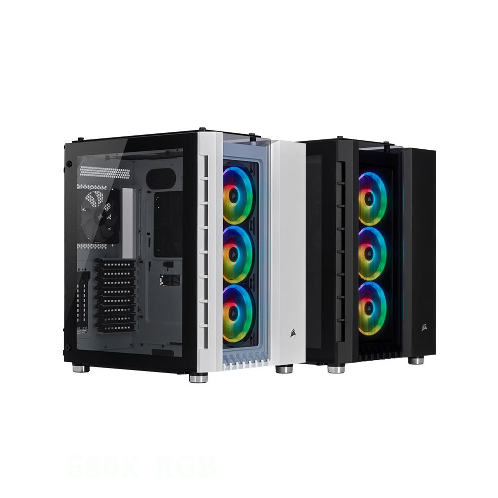 CORSAIR 海盜船 680X RGB 白/黑 鋼化玻璃機殼