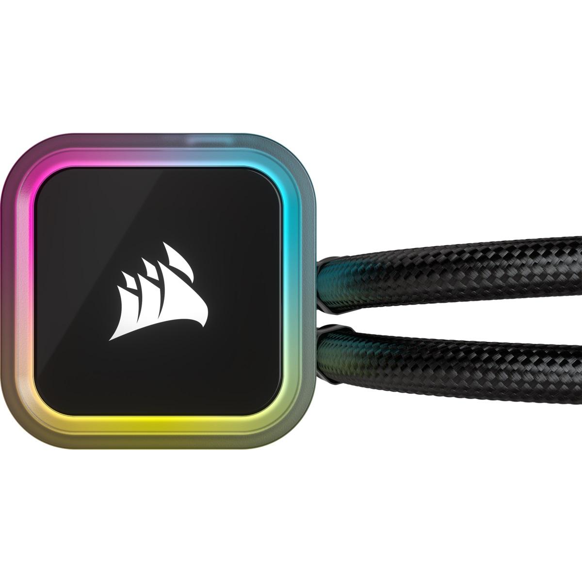 CORSAIR 海盜船 iCUE H100i ELITE RGB 240 水冷散熱器 黑/白