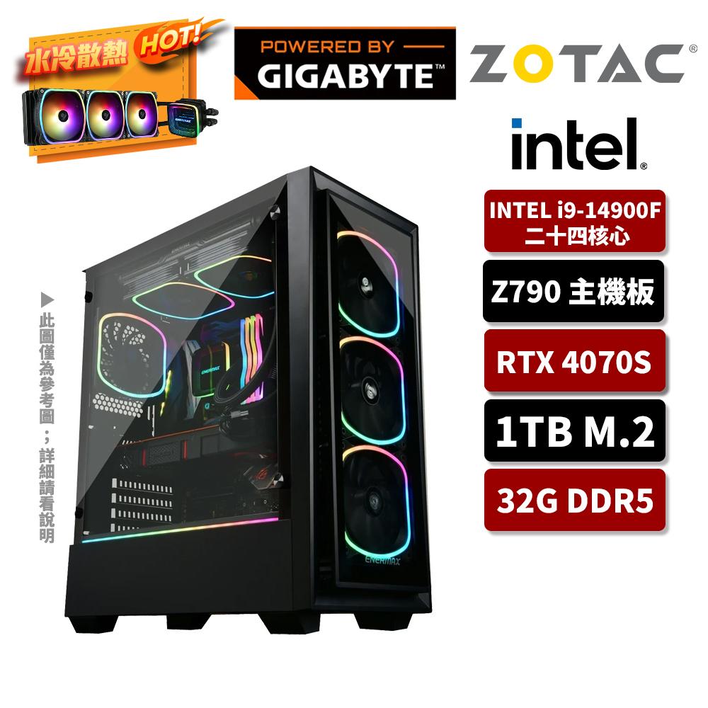 ZOTAC索泰 Intel i9/32G/1TB SSD/RTX4070S/電競主機/新星之淬D