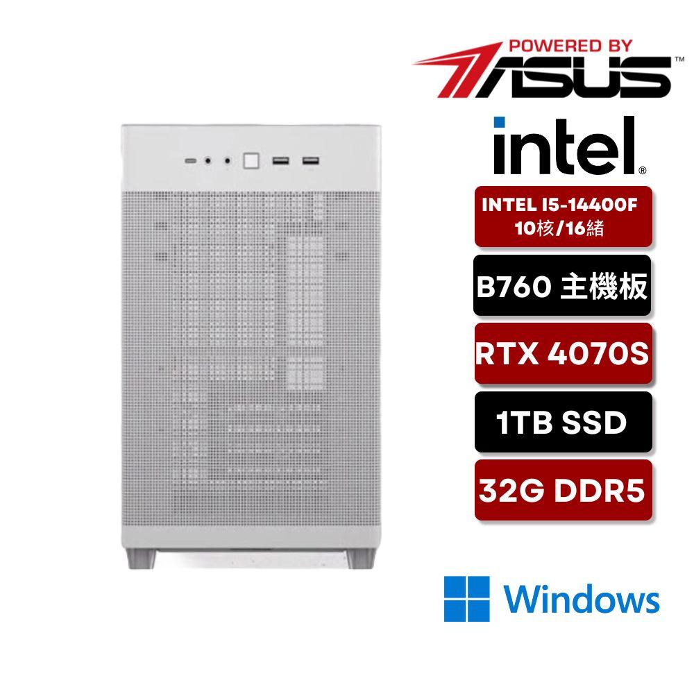 ASUS華碩 Intel i5/32G/1TB SSD/RTX4070S/電競主機/惡神火焰