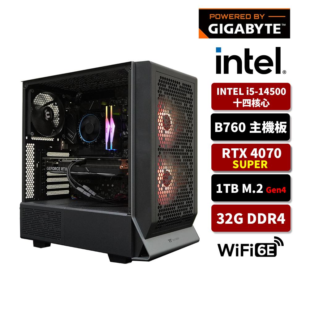 GIGABYTE 技嘉 Intel i5/32G/1TB SSD/RTX4070S 12G/WIFI/電競主機/頂級APEX