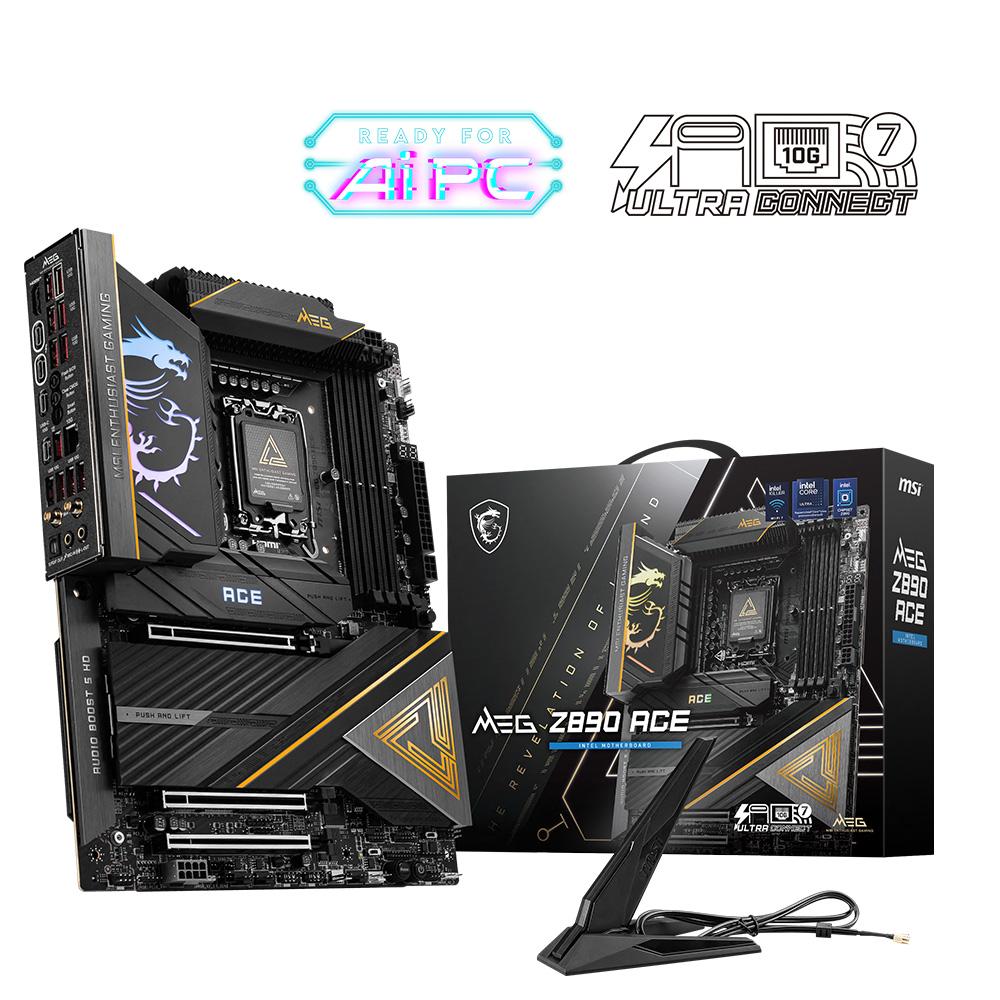 微星 MEG Z890 ACE DDR5 主機板+海盜 HX1000i 白金 數位電源 10年保