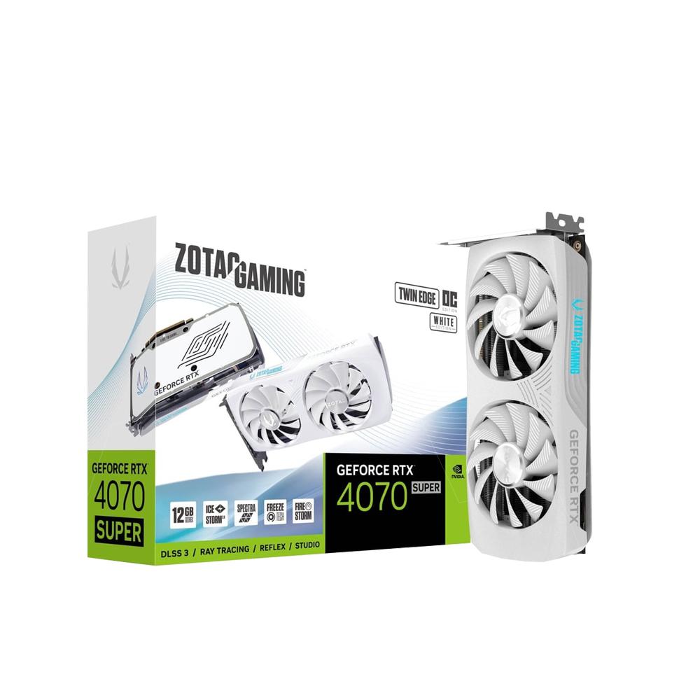 ZOTAC索泰 RTX4070 SUPER Twin Edge OC White 顯示卡