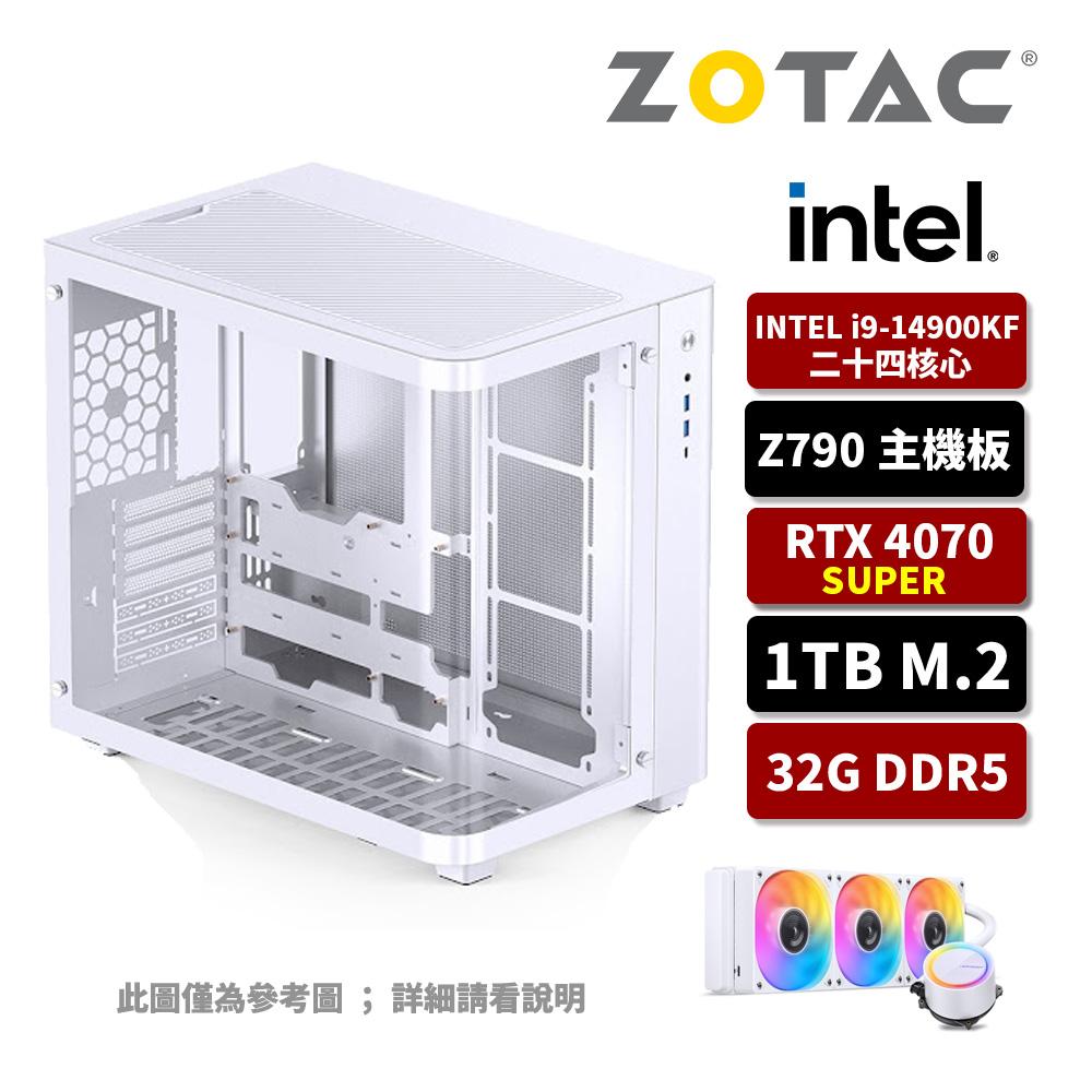 Zotac索泰 Intel i9/32G/1TB SSD/RTX4070S 12G/電競電腦