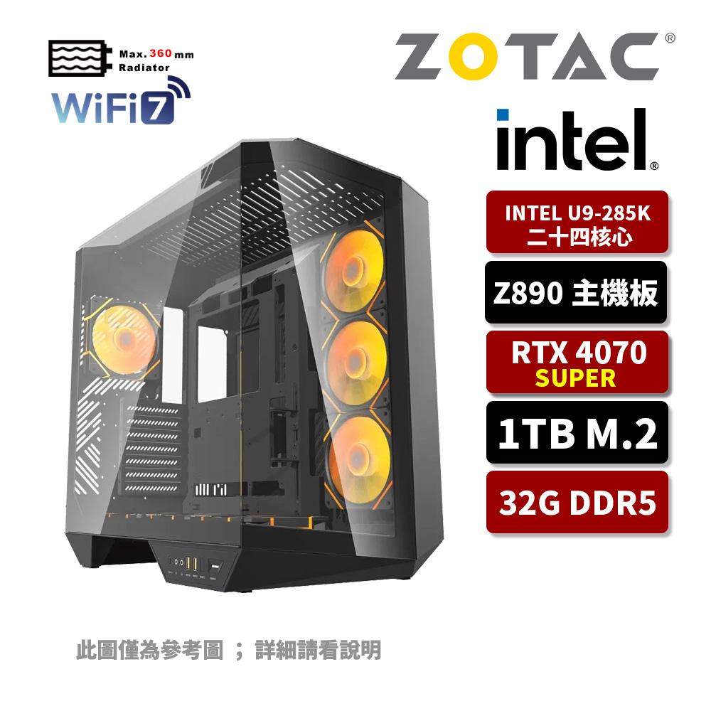 ZOTAC 索泰 Intel U9 285K/RTX4070S O12G/32G/1TB_M.2)