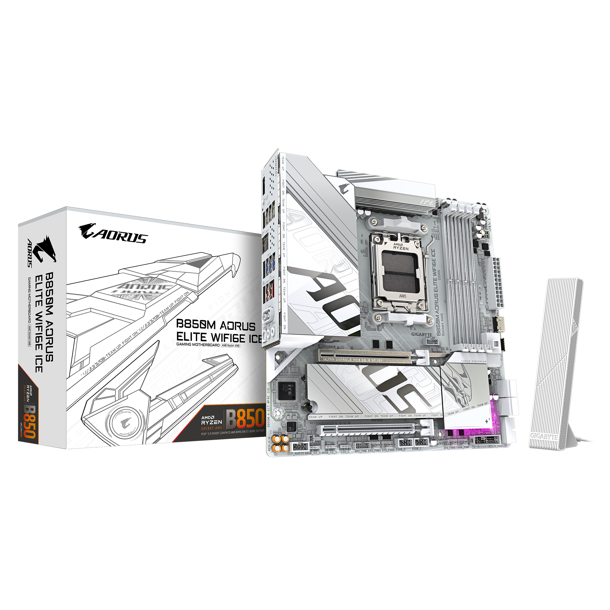 技嘉 B850M AORUS ELITE WIFI6E ICE (冰魄白) 主機板