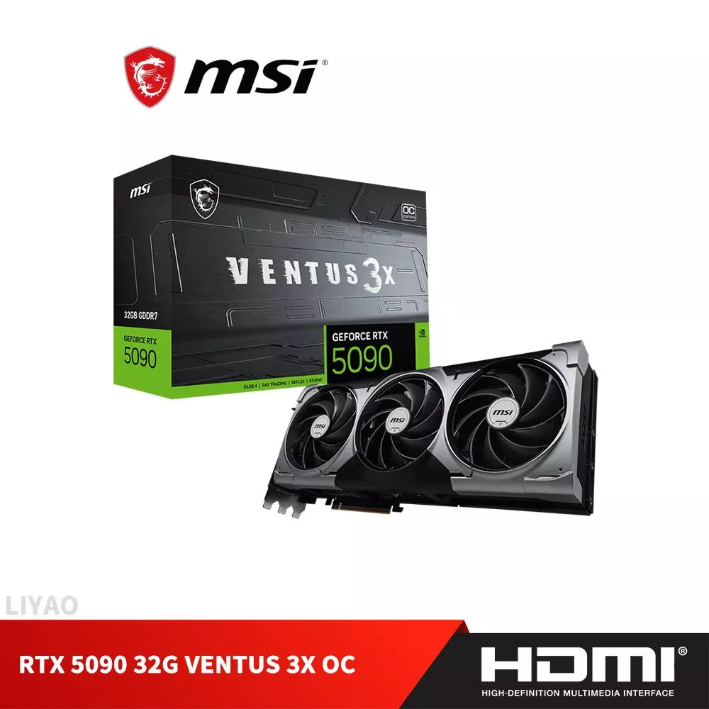 微星 GeForce RTX 5090 32G VENTUS 3X OC 顯示卡
